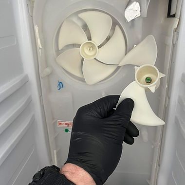 Fridge fan motor repair.JPG