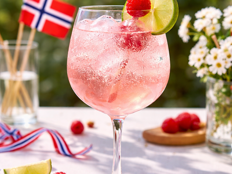 bringebær spritz cocktail 17. mai