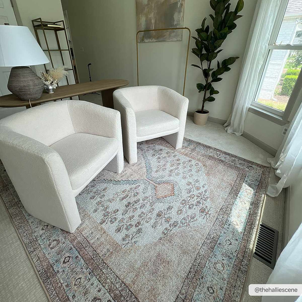 Thumbnail: Analu Peach Washable Area Rug