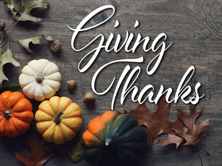 Nov. 29, 2020: Giving Thanks for the Gifts of 2020