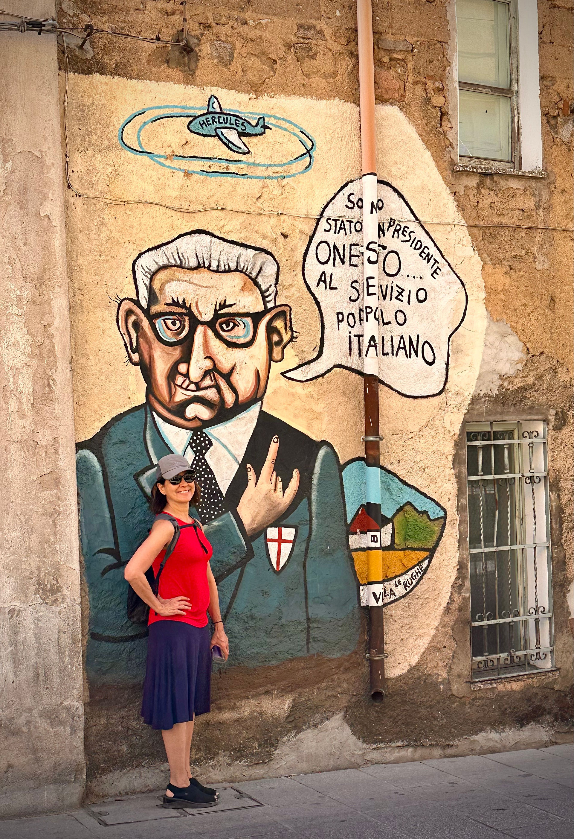 Political murals street art Orgosolo village Sardinia interior cultural heritage