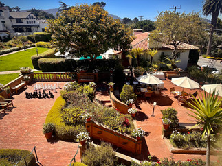 Outdoor garden at La Playa HotelTravel planning by Viewfinder, Carmel hotels, boutique hotels in Carmel