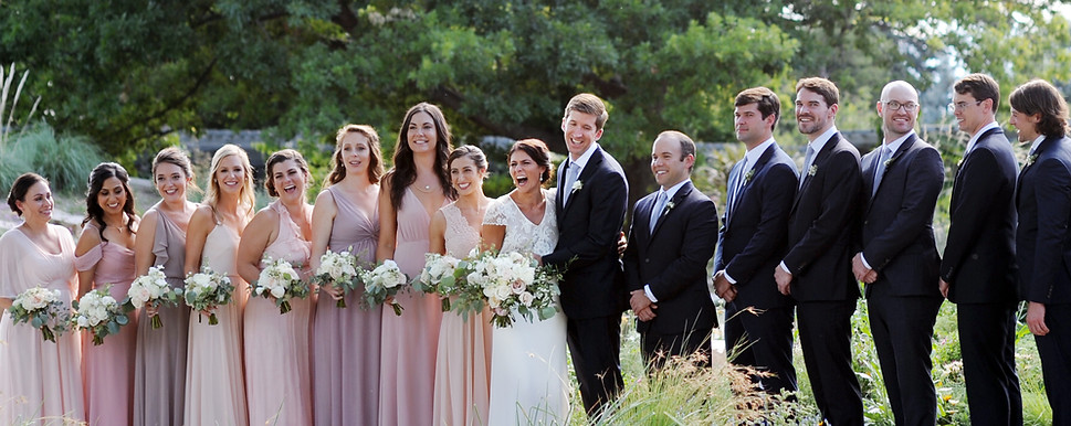 wedding party by holman photography, denver botanic gardens