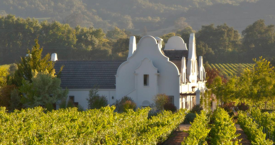 Chimney Rock winery cape dutch architecture and vines
