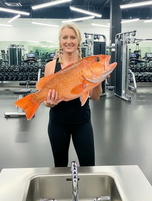 ai created tongue in cheek dating shot with fish and gym of the author
