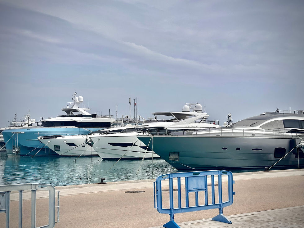 Luxury yachts in the Port Vauban marina in Antibes, France