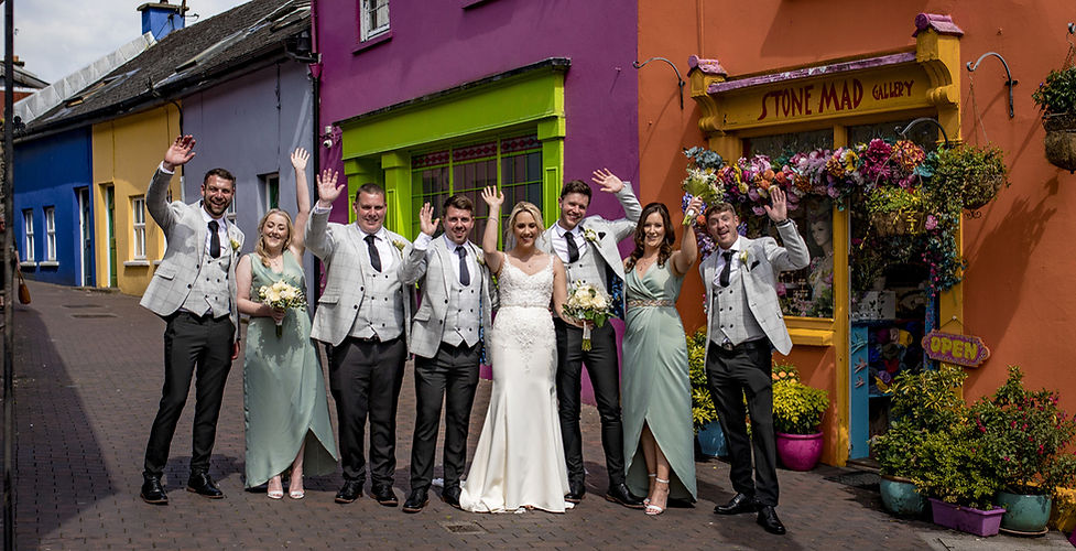 Wedding group photos at Kinsale