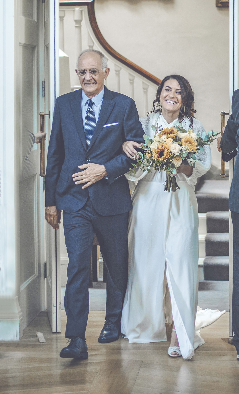 The bride is ready to enter