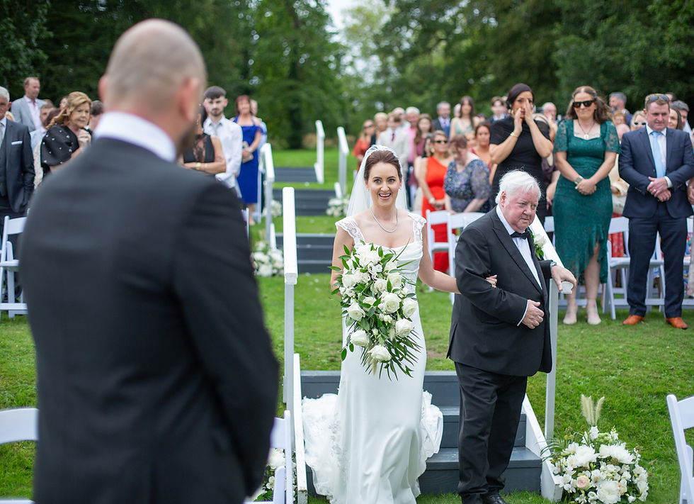 Bride and groom first look