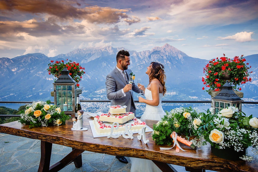 La Madonnina di Barni Wedding Photos with Lake Como Views