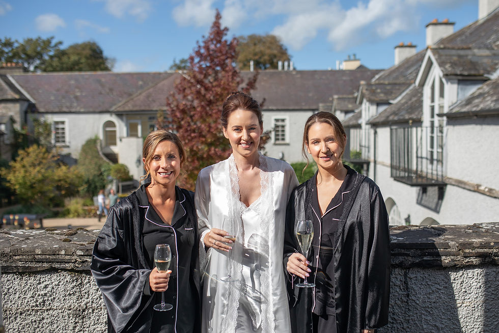 Bride and bridesmaids portrait