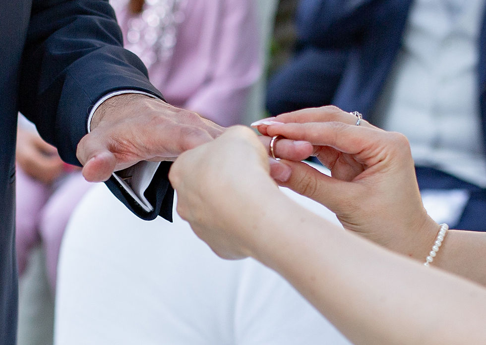 Scambio delle fedi e promesse di matrimonio