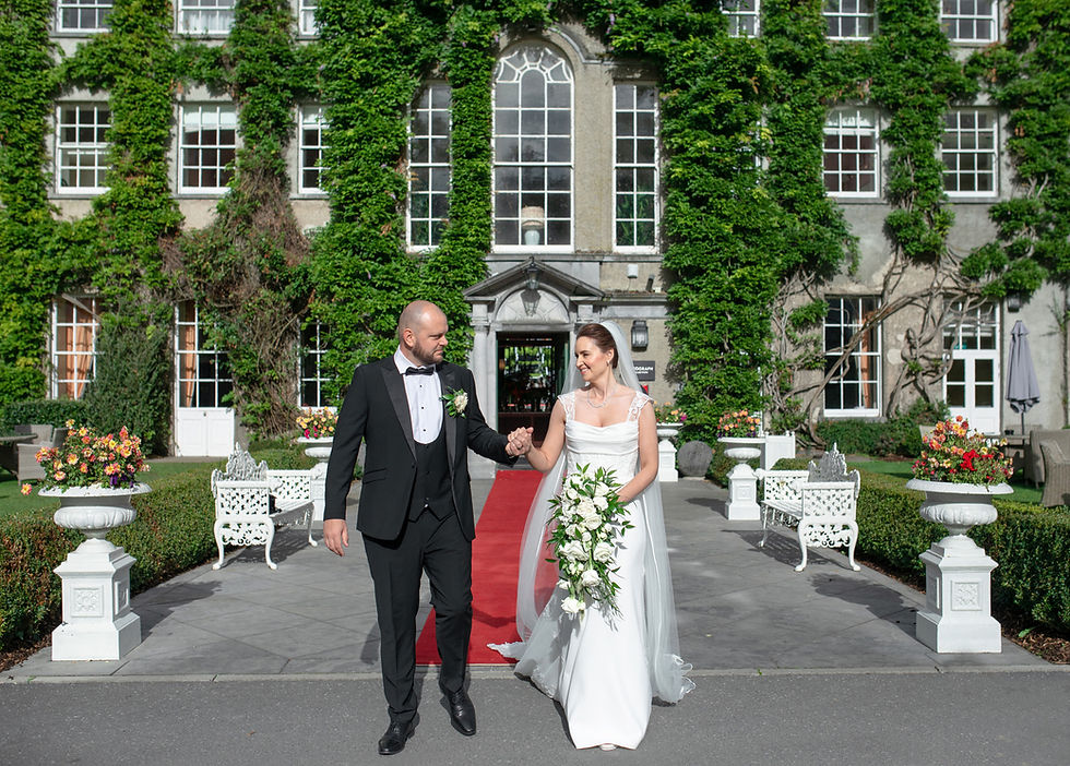 Bride and groom at Mount Juliet Kilkenny