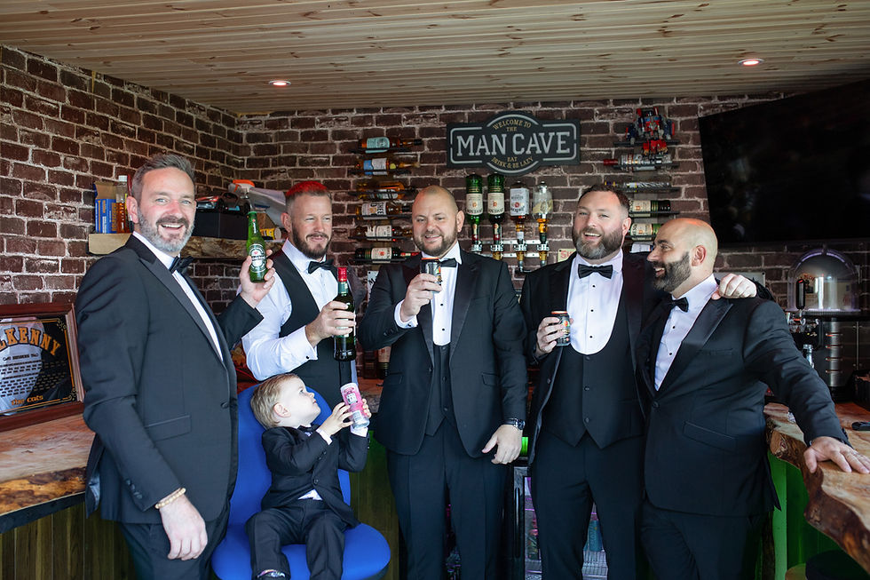 Groom and groomsmen portrait
