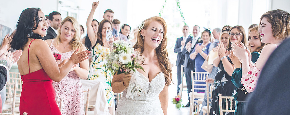 Horetown House Wedding Bride smiling