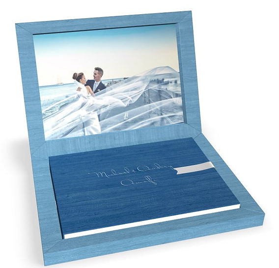3 Album Fotografici In Tessuto Con Tasche Trasparenti, 100 Foto Ciascuno, Formato 10x15 Cm, Per Matrimoni E Regali, Blu E Bianco