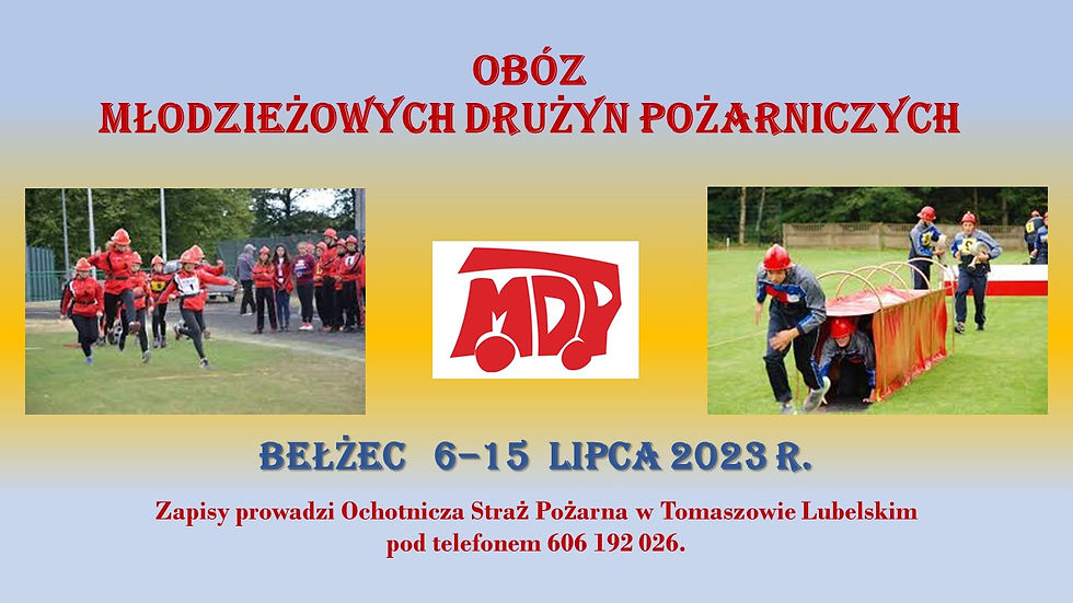 Nabór na Obóz MDP w Bełżcu. Szczegóły w załączeniu