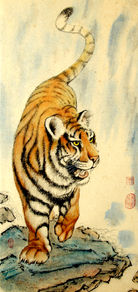 Tiger, after Feng Shiai
63 x 30 cm