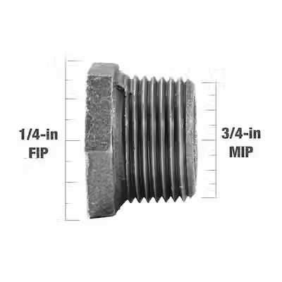 Reliabilt 3/4"x1/4" Black Malleable Iron Hex Bushing