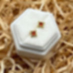 Orange stone studs