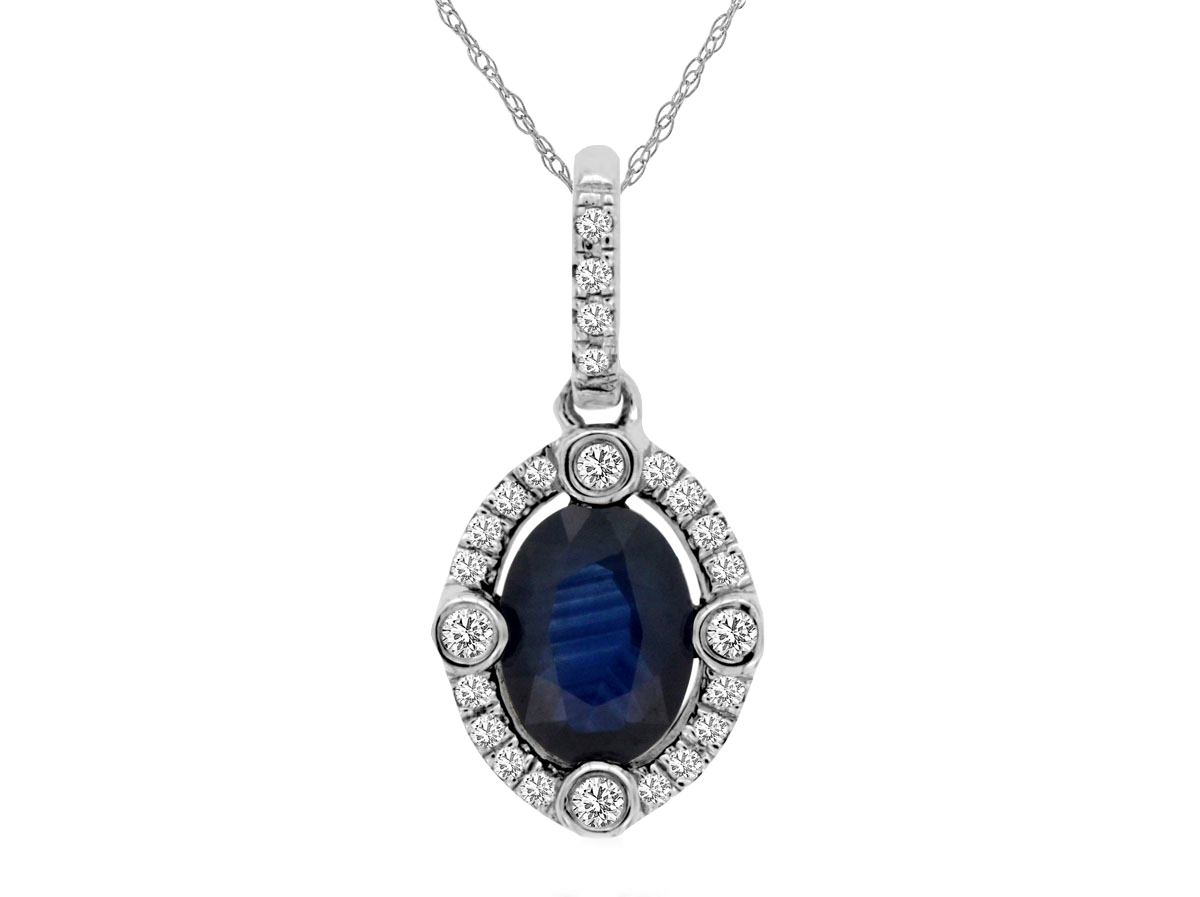 SAPPHIRE & DIAMOND PENDANT WC4670S