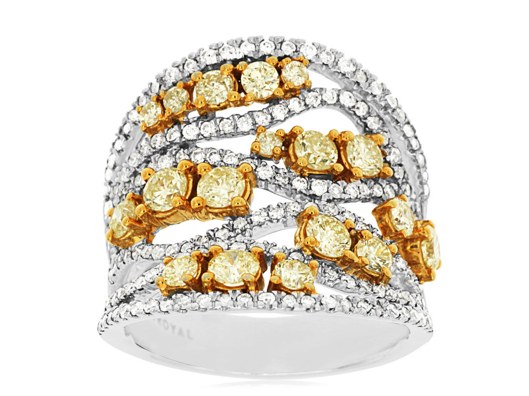 DIAMOND & YELLOW DIAMOND RING WC7263Y