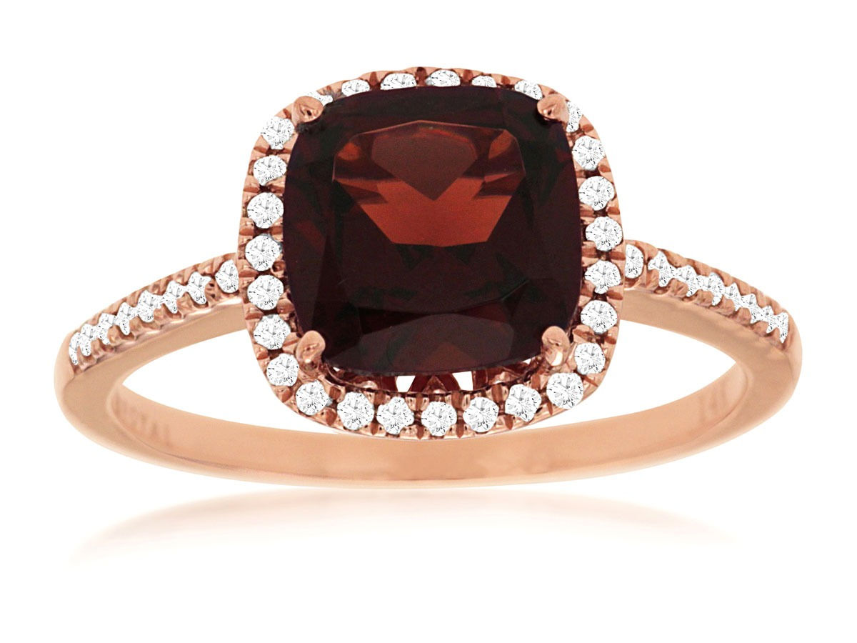GARNET & DIAMOND RING PC5626G