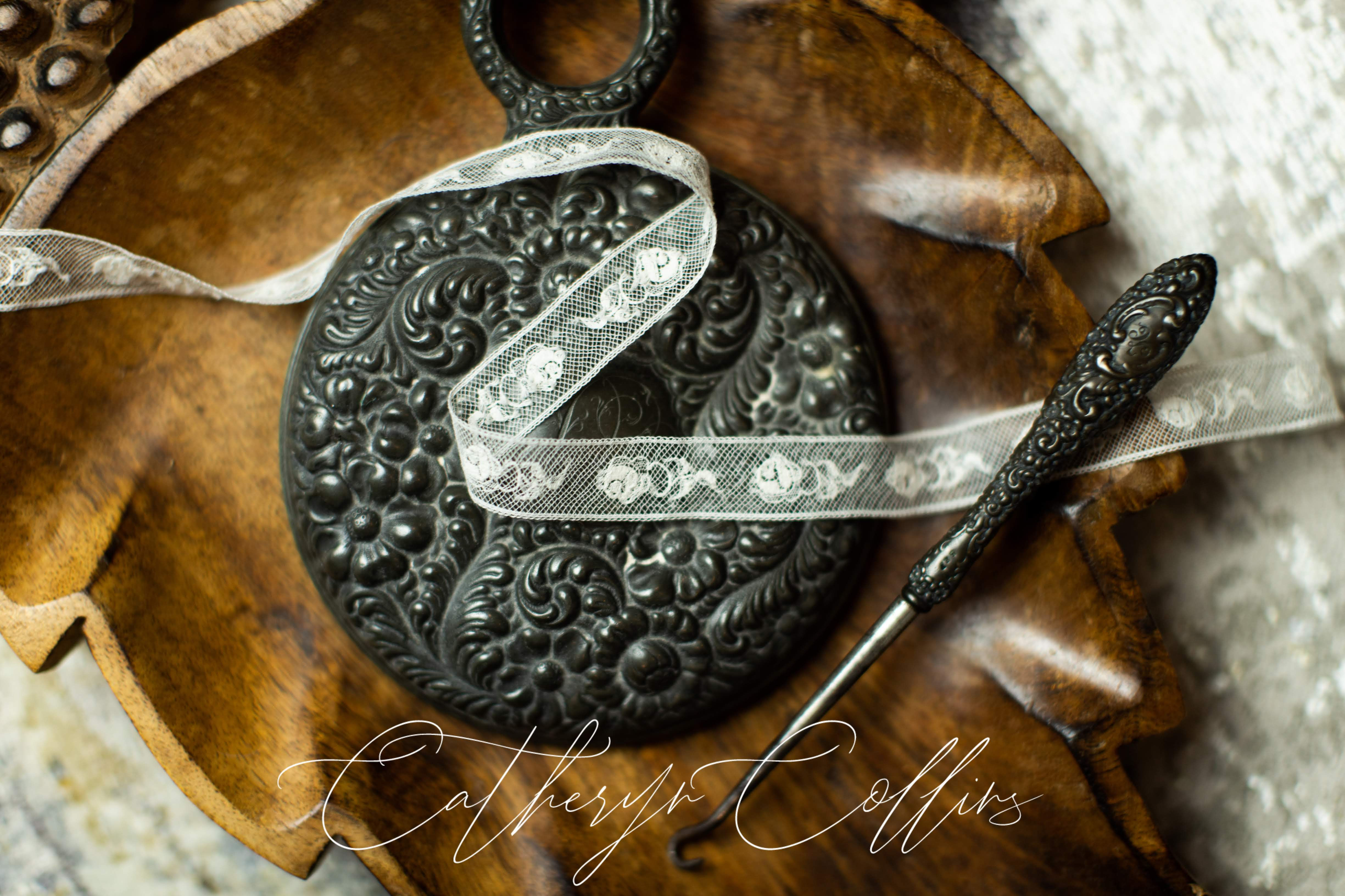 French Maline Insertion "Rose"  CAP200697(5/8 inch wide)