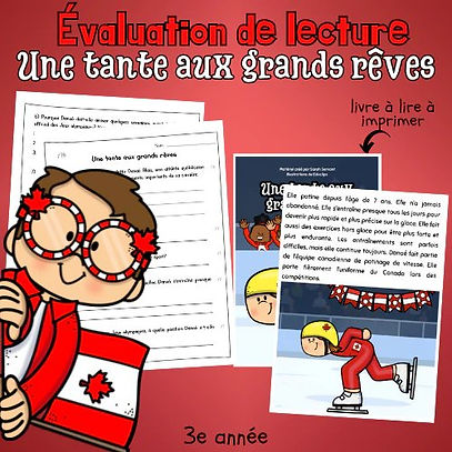 Évaluation de lecture - Une tante aux grands rêves (3e)