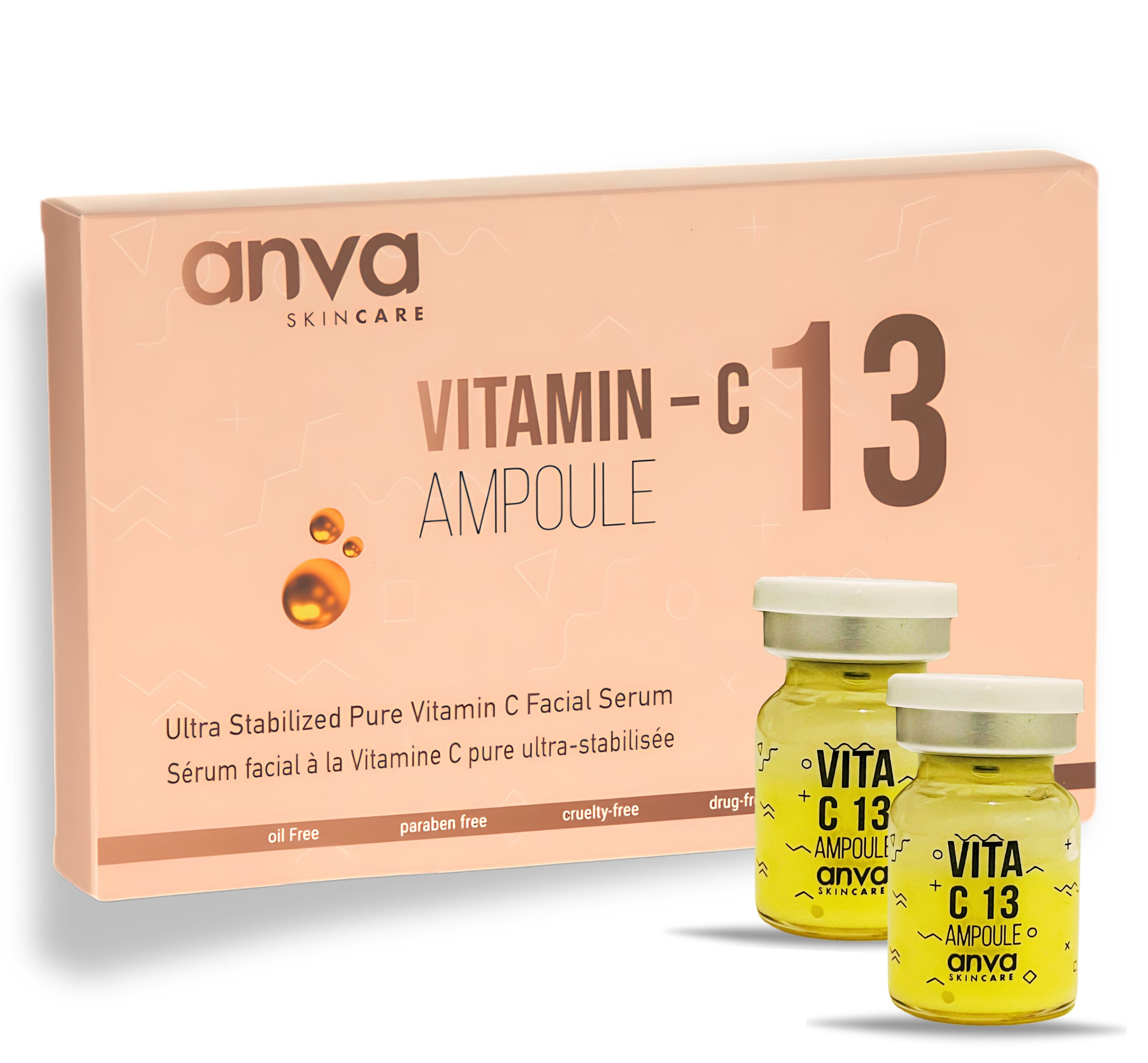 Anva Vitamin C-13 ampoule serum, 10-week supply