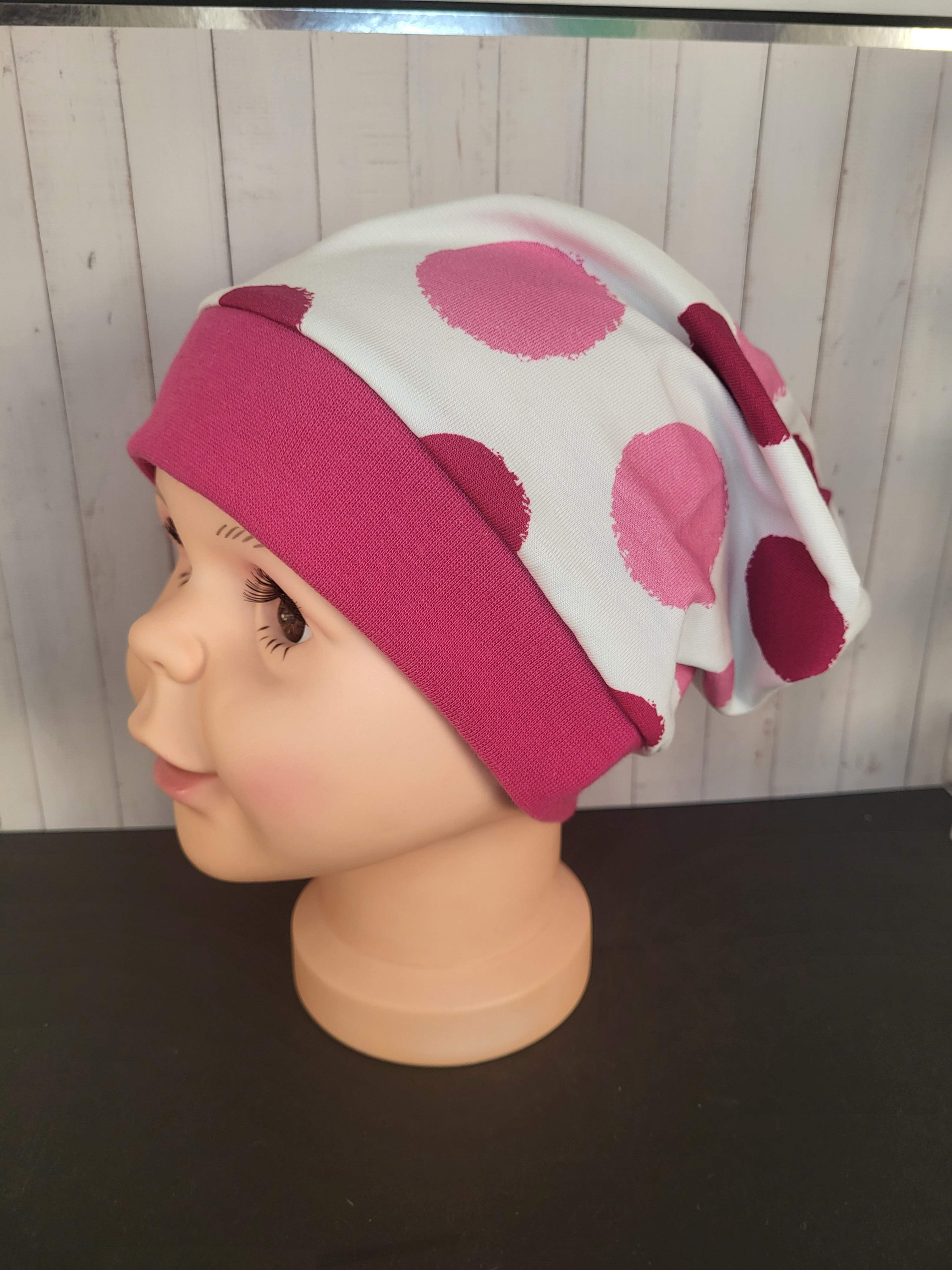 Beanie - einlagig "Pink Dots"
