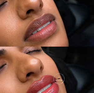 Lip blush before and after by Beauty by Sahar in Roseville, CA

