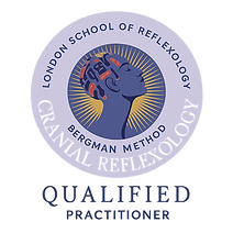 Cranial Reflexology Bergman Method Practitioner logo purples