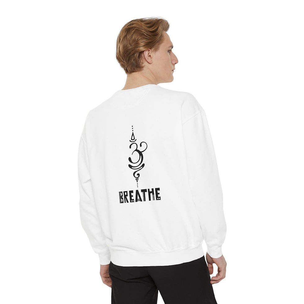 Unisex Garment-Dyed Sweatshirt Sanskrit Breathe