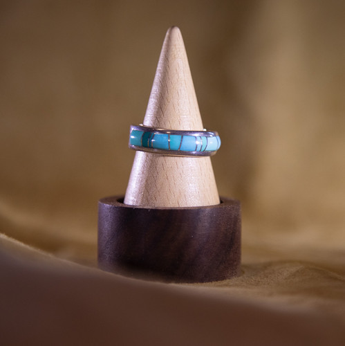 BGM Sterling Turquoise Ring — Zuni Channel Work, Size 9 | Jack
