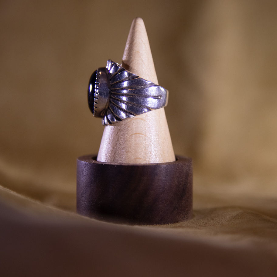 Arizona Sterling Silver Black Onyx Ring Side View