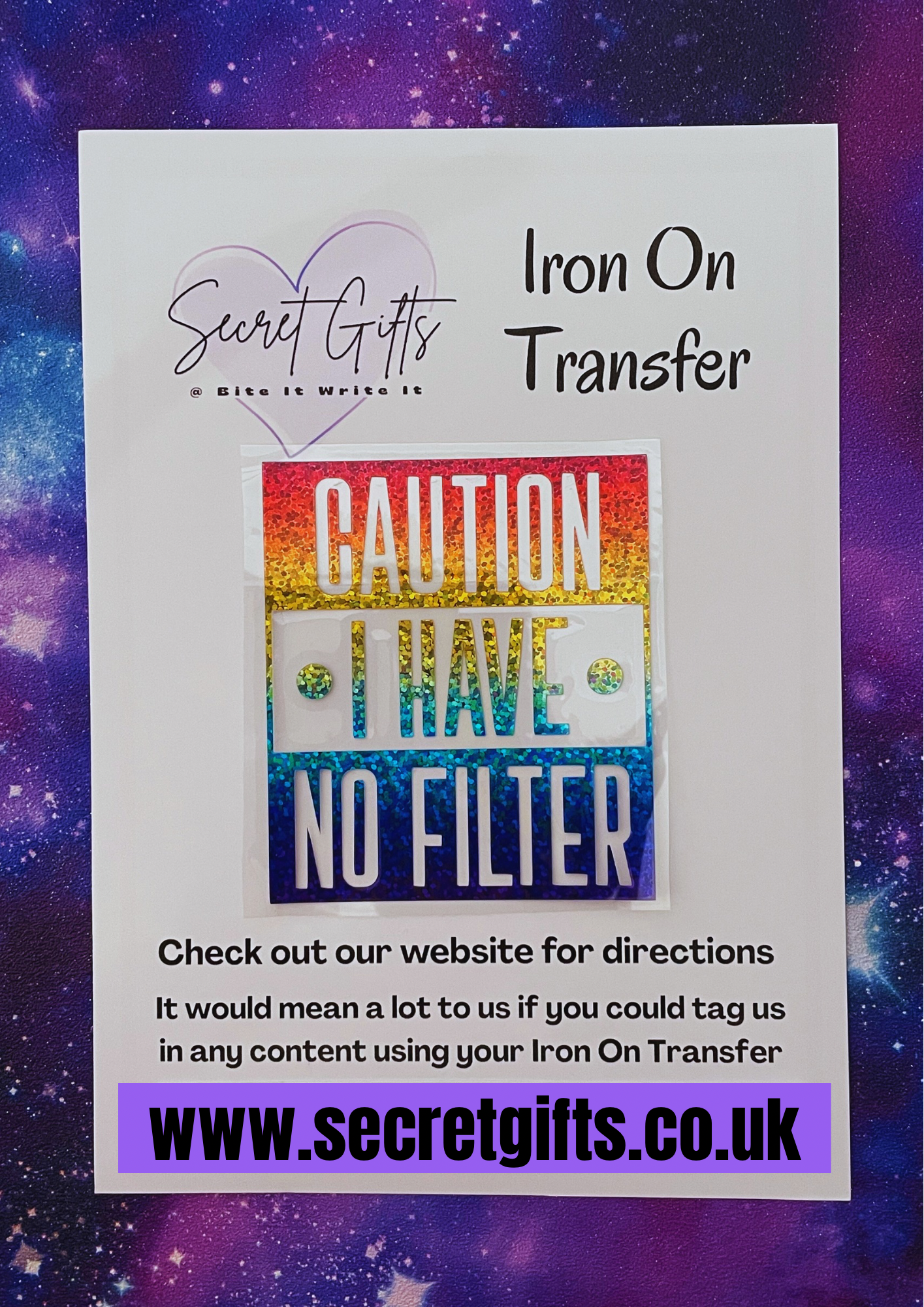 Caution i have no filter