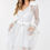 Miniatura: Side Tacking Waist Tie Mesh Coat