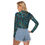Miniatura: Blue Maze long sleeve open crop top