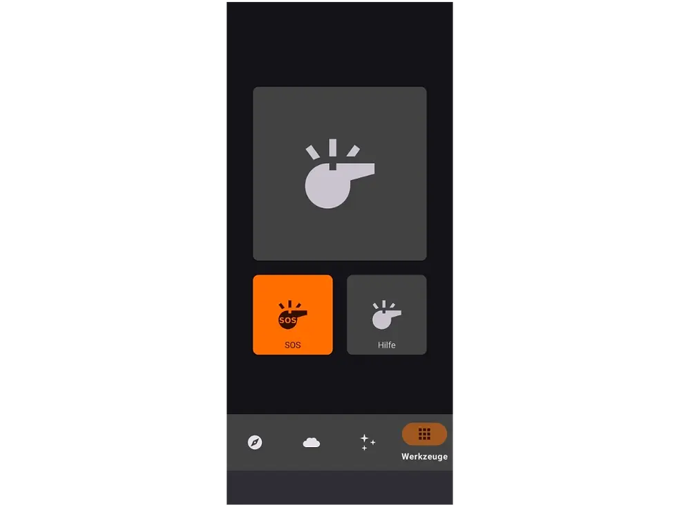 Trillerpfeife im Survival Kit Smartphone