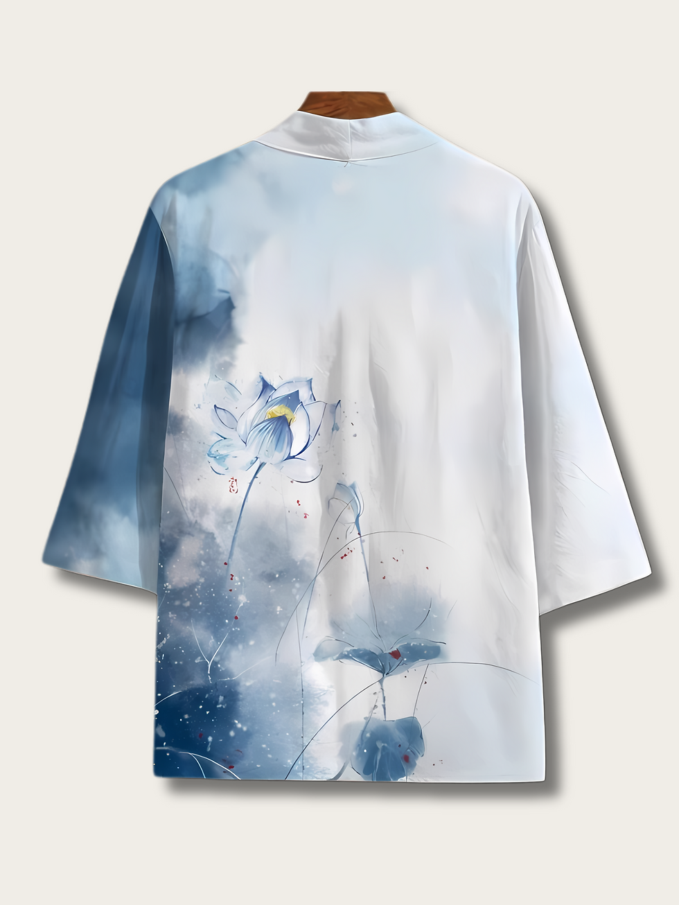 Back View of Lotus Serenity Kimono Cardigan