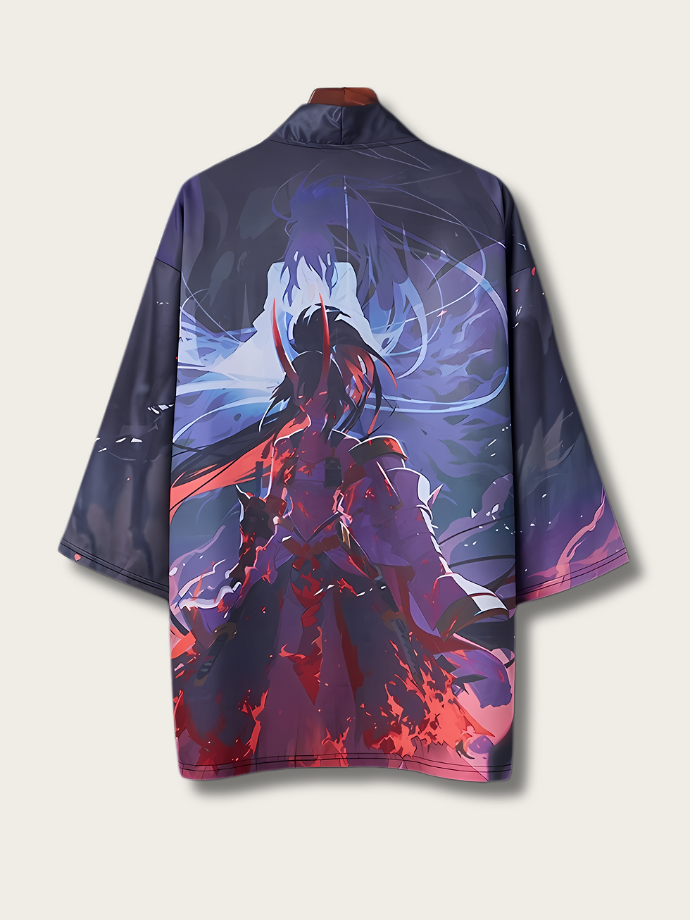 Back View of Demonic Blaze Kimono Cardigan