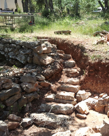 Escalier en pierre sèche Création AMBARD PAYSAGE
