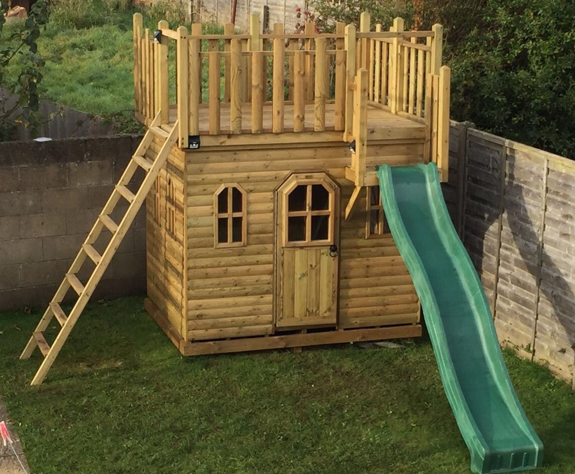 Hill Top Fort Wooden Play Castle | Outdoor Childrens Playhouse