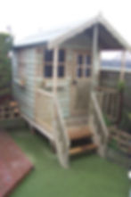 Country Cabin Playhouse With Veranda| Childrens Wooden Playhouses