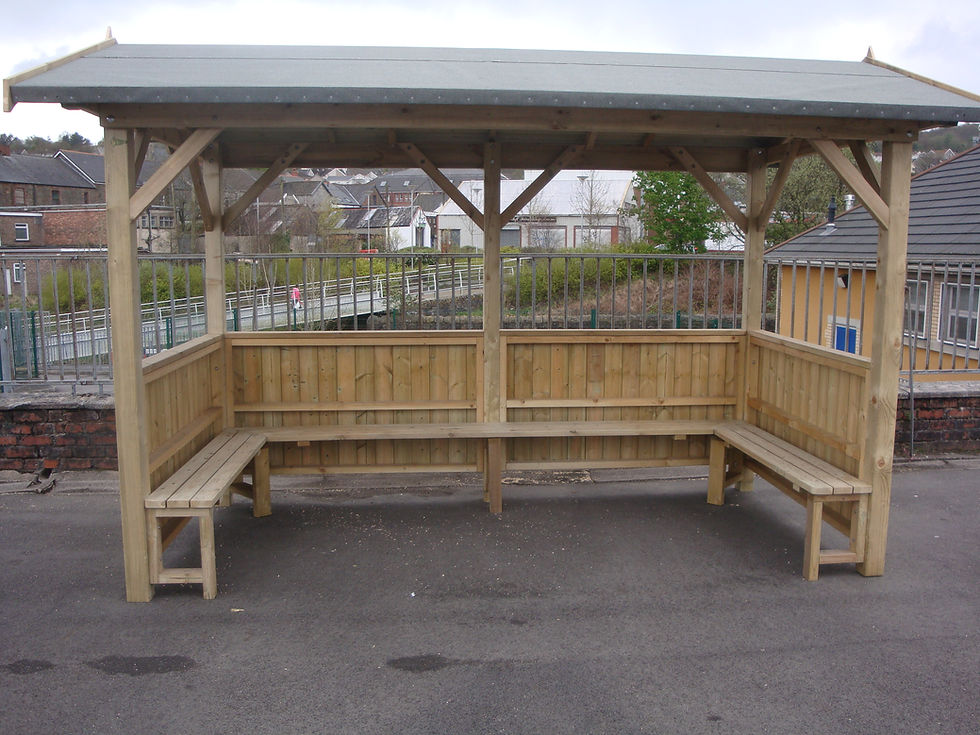 Wooden Outdoor Shelter With Apex Felt Roof | Custom Shelter