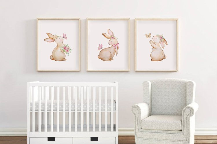 Eye-level view of a cozy nursery with soft lighting and pastel colors