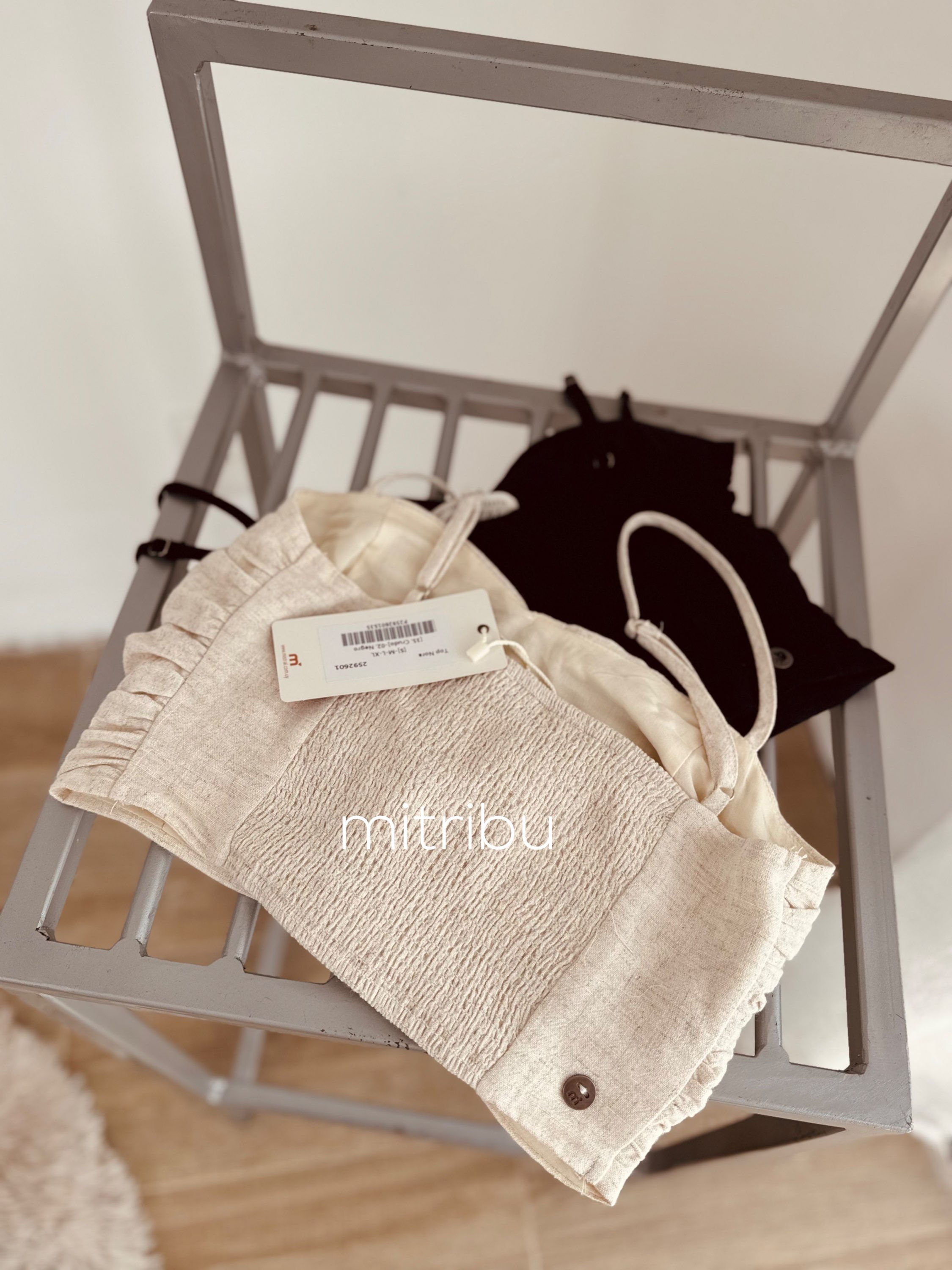 Top greta | lino S a XL