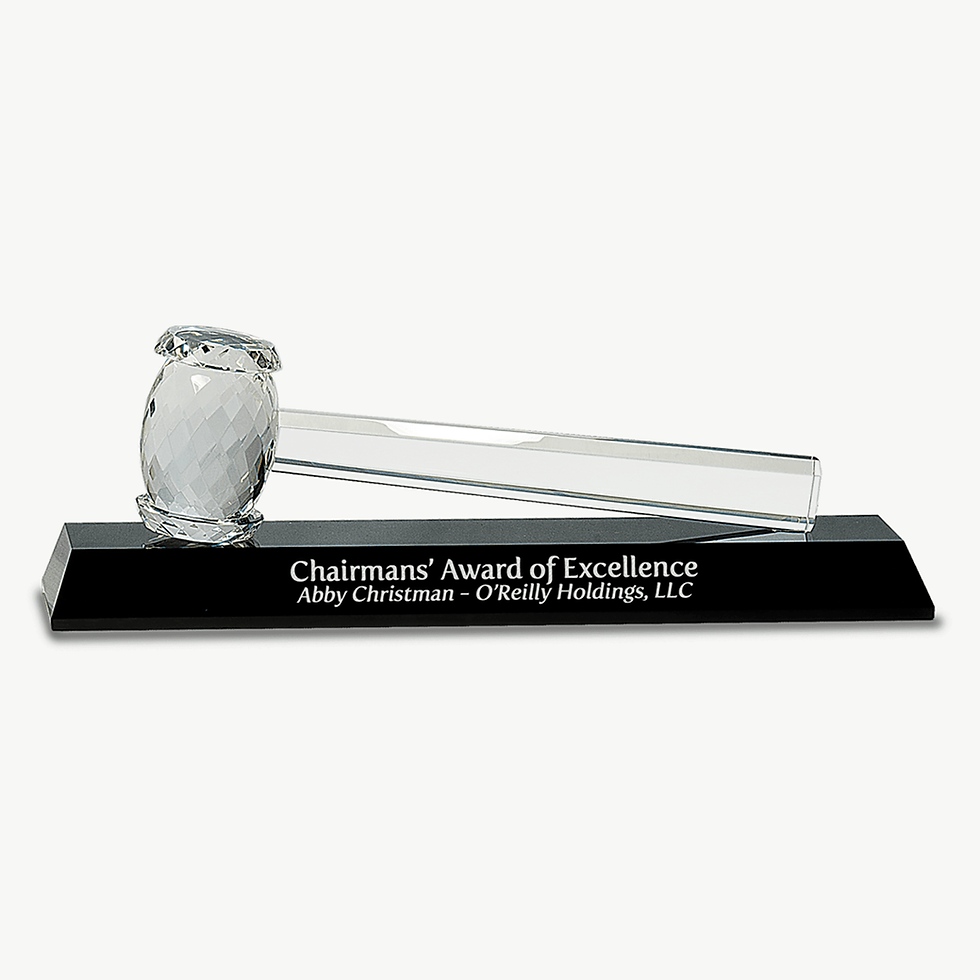 Crystal Gavel on a Black Crystal Base — JDS CRY047