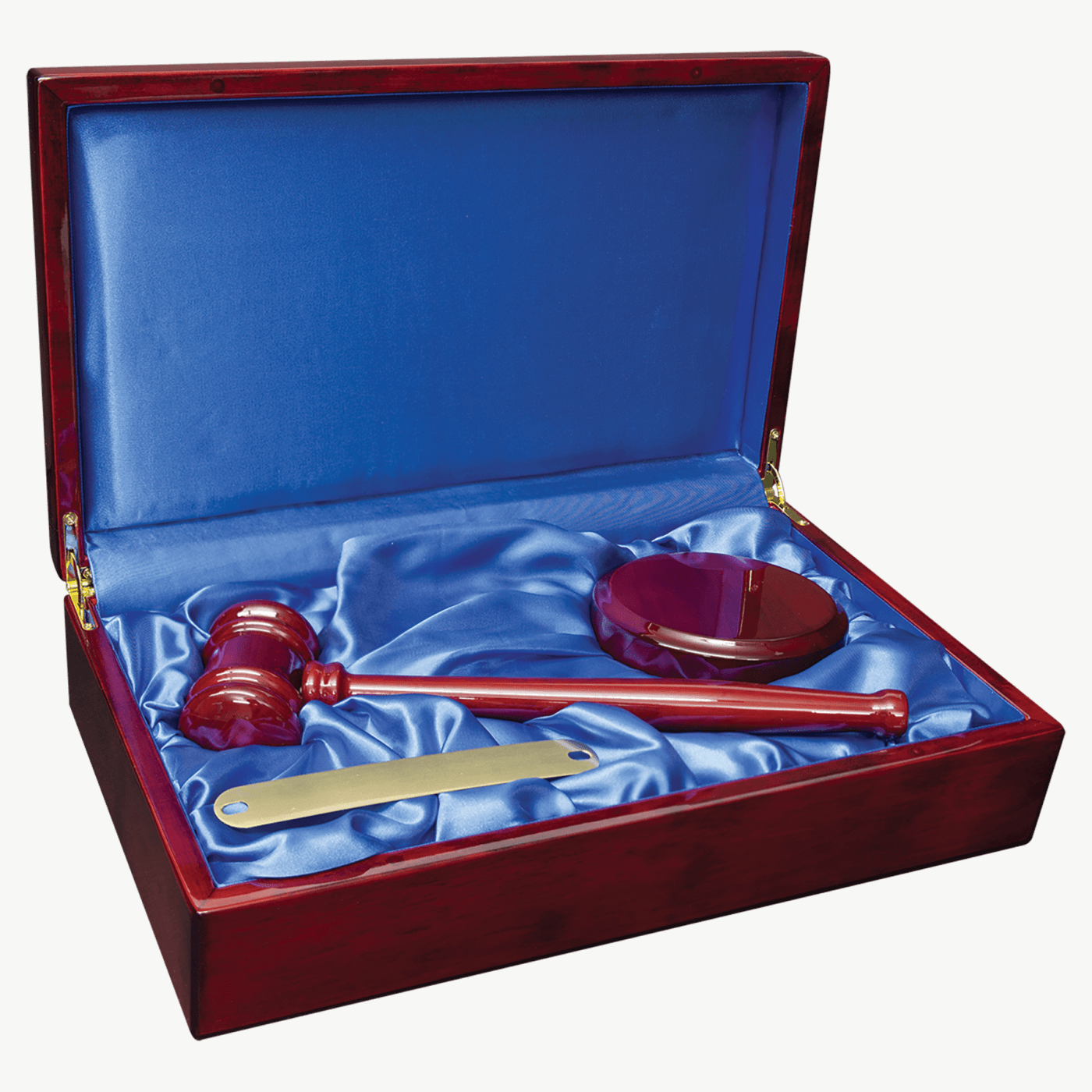 9" x 12" Genuine Walnut Plaque with 8" Gavel & Brass Band — JDS PFDS10A